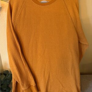 Old Navy Men’s Mustard Waffle Knit Sweatshirt